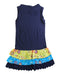 A Navy Sleeveless Dresses from La Compagnie des Petits in size 6T for girl. (Back View)