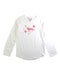 A White Long Sleeve T Shirts from Petit Bateau in size 6T for girl. (Front View)