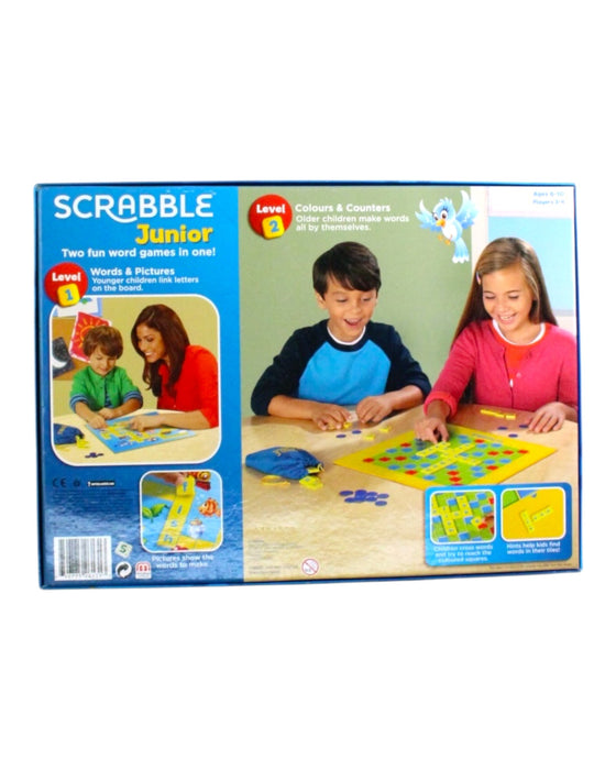 A Blue Board Games & Puzzles from Scrabble in size 6T for neutral. (Back View)