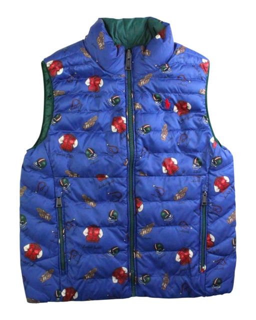 A Blue Outerwear Vests from Polo Ralph Lauren in size 8Y for boy. (Front View)
