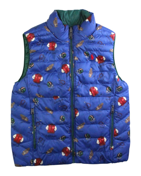 A Blue Outerwear Vests from Polo Ralph Lauren in size 8Y for boy. (Front View)