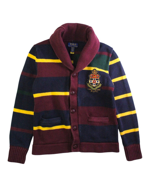 A Burgundy Cardigans from Polo Ralph Lauren in size 10Y for boy. (Front View)