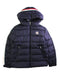 A Navy Puffer/Quilted Jackets from Moncler in size 10Y for neutral. (Front View)