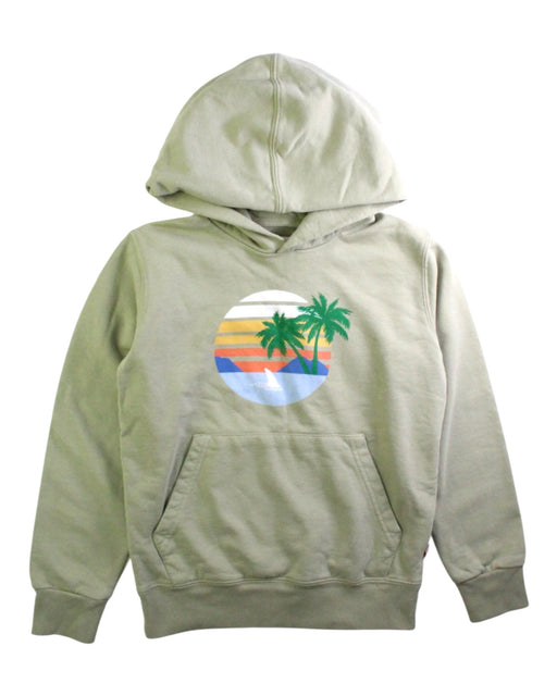 A Green Hooded Sweatshirts from American Outfitters in size 10Y for boy. (Front View)
