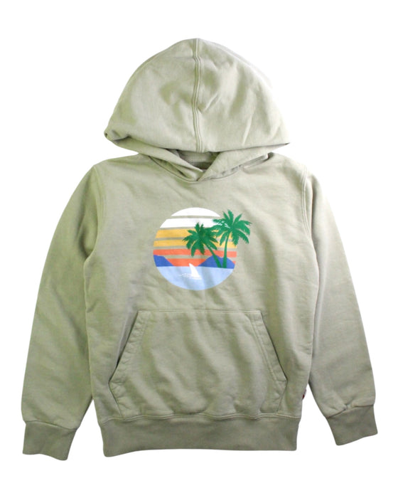 A Green Hooded Sweatshirts from American Outfitters in size 10Y for boy. (Front View)