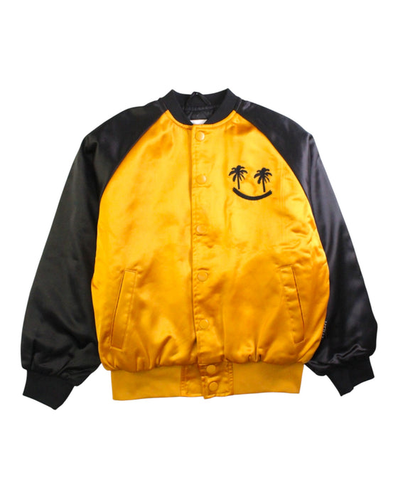 A Yellow Lightweight Jackets from Molo in size 10Y for boy. (Front View)