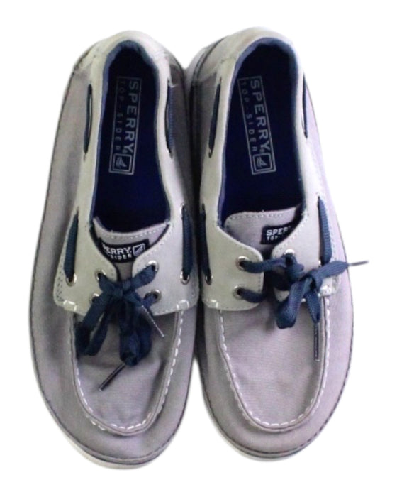 A Grey Loafers & Moccasins from Sperry in size 10Y for boy. (Back View)