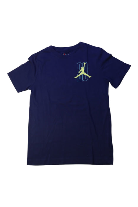 A Blue Short Sleeve T Shirts from Air Jordan in size 10Y for boy. (Front View)