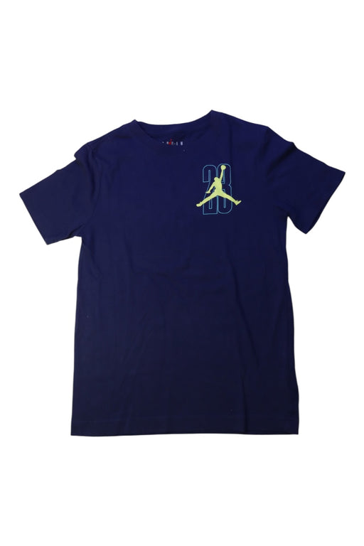 A Blue Short Sleeve T Shirts from Air Jordan in size 10Y for boy. (Front View)