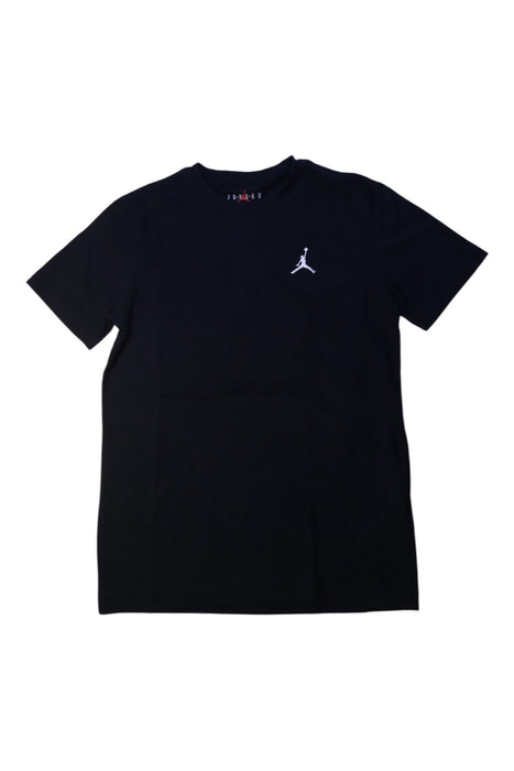 A Black Short Sleeve T Shirts from Air Jordan in size 10Y for boy. (Front View)