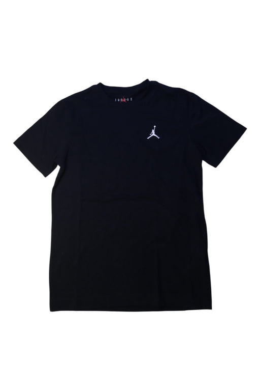 A Black Short Sleeve T Shirts from Air Jordan in size 10Y for boy. (Front View)