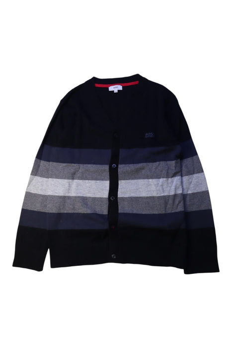 A Black Cardigans from Boss in size 10Y for boy. (Front View)