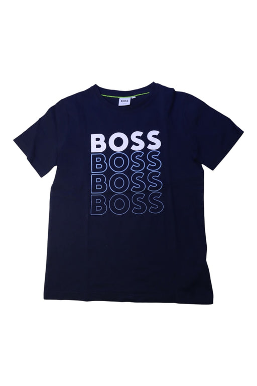 A Navy Short Sleeve T Shirts from Boss in size 10Y for boy. (Front View)