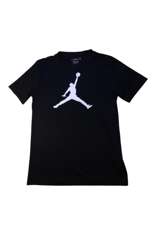 A Black Short Sleeve T Shirts from Air Jordan in size 12Y for boy. (Front View)