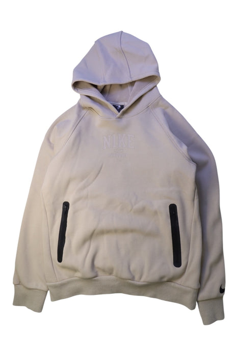 A Beige Hooded Sweatshirts from Nike in size 14Y for neutral. (Front View)