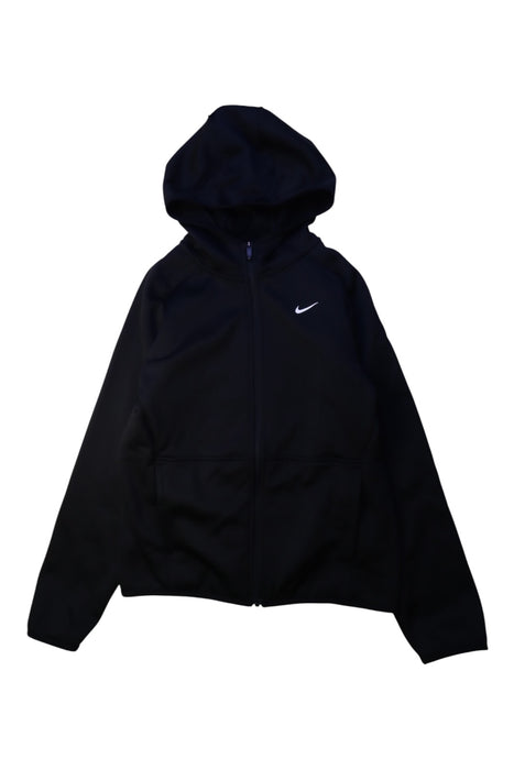 A Black Lightweight Jackets from Nike in size 12Y for boy. (Front View)