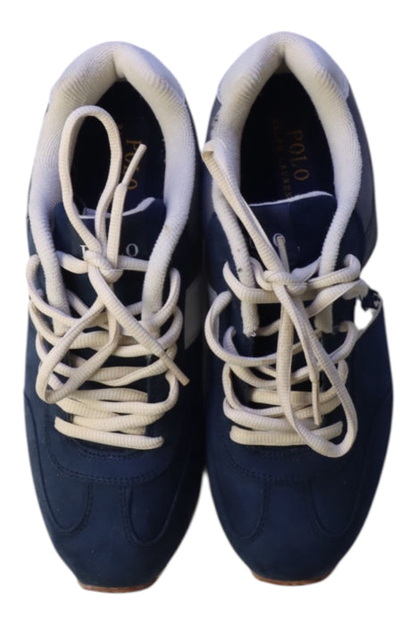 A Navy Sneakers from Polo Ralph Lauren in size 10Y for boy. (Back View)