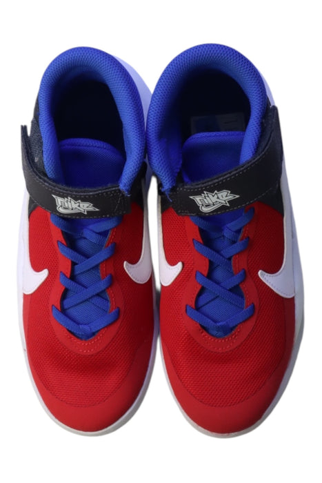 A Red Sneakers from Nike in size 12Y for boy. (Back View)