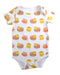 A White Short Sleeve Bodysuits from The Wee Bean in size 12-18M for neutral. (Front View)