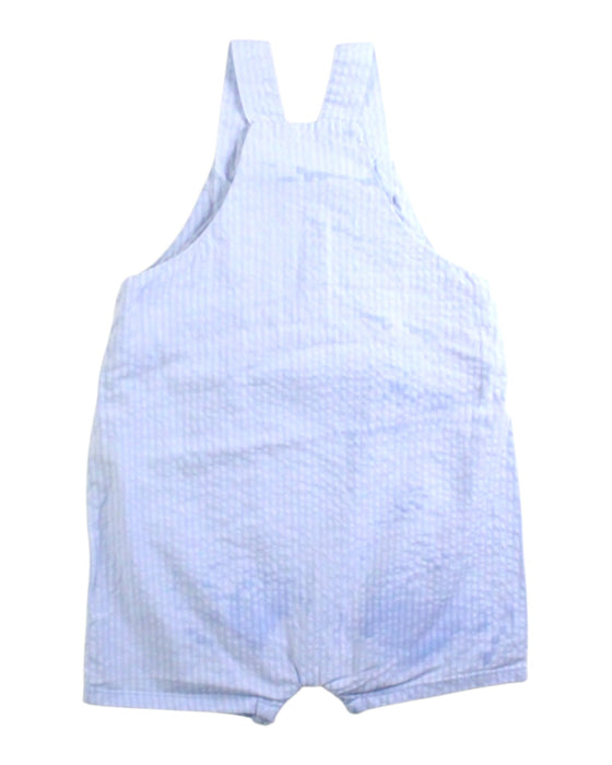 A Blue Overall Shorts from Knot in size 6-12M for neutral. (Back View)