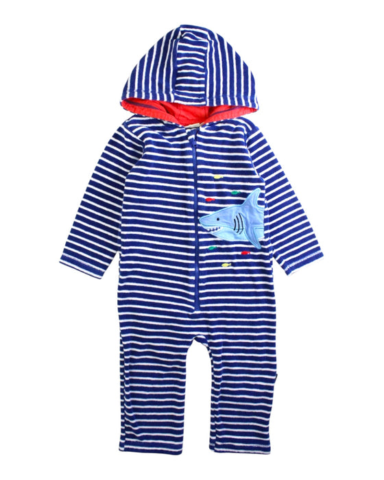 A Blue Long Sleeve Rompers from Jojo Maman Bébé in size 12-18M for boy. (Front View)