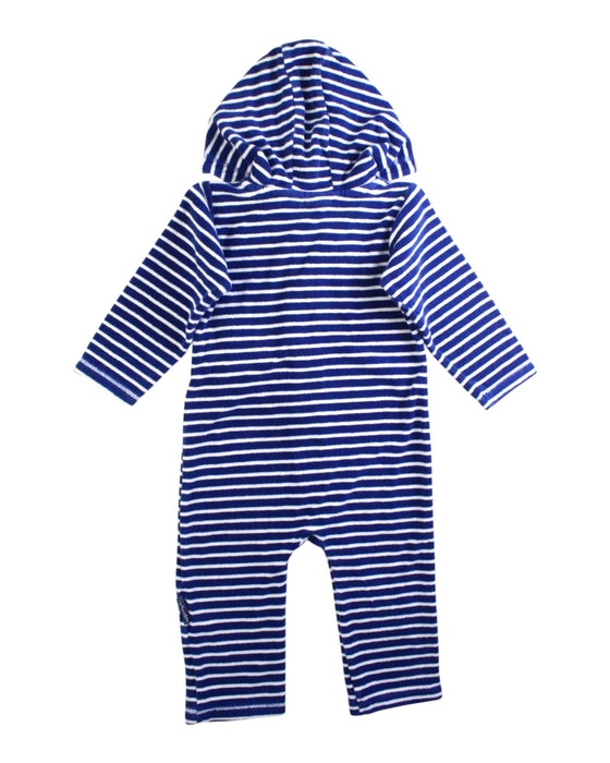 A Blue Long Sleeve Rompers from Jojo Maman Bébé in size 2T for boy. (Back View)