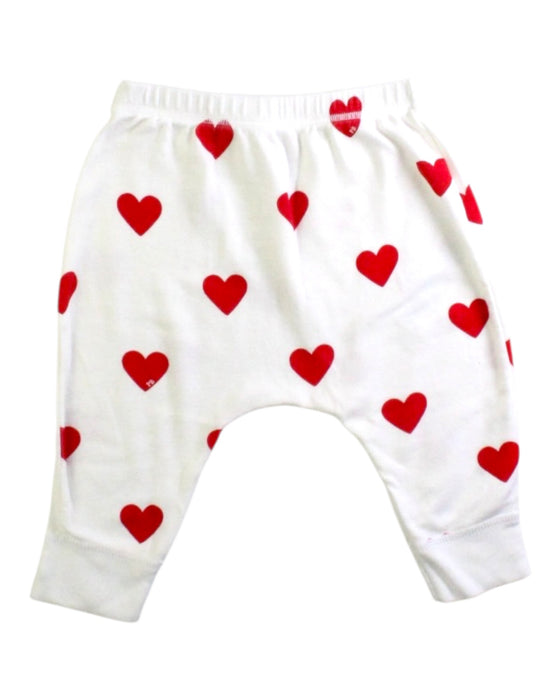 A Red Casual Pants from Petit Bateau in size 3-6M for girl. (Front View)