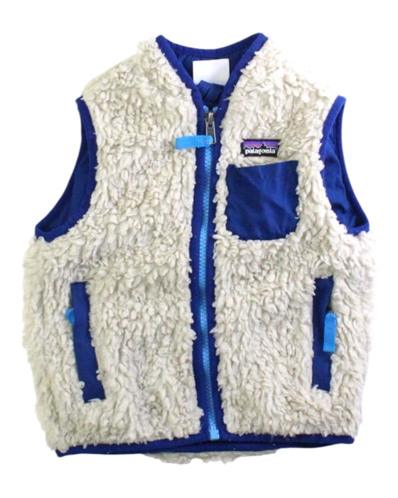 A White Outerwear Vests from Patagonia in size 2T for boy. (Front View)