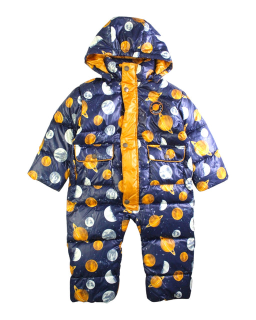 A Blue Snowsuits from Milkbarn in size 18-24M for neutral. (Front View)
