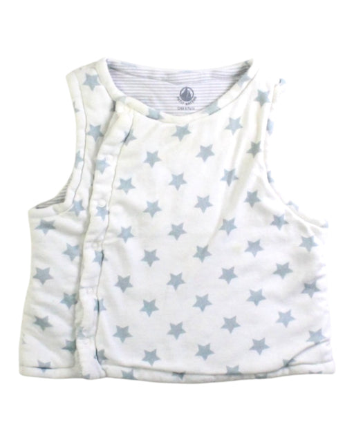 A White Sleeveless Tops from Petit Bateau in size 18-24M for boy. (Front View)