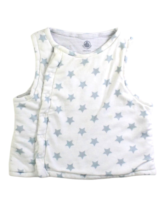 A White Sleeveless Tops from Petit Bateau in size 18-24M for boy. (Front View)