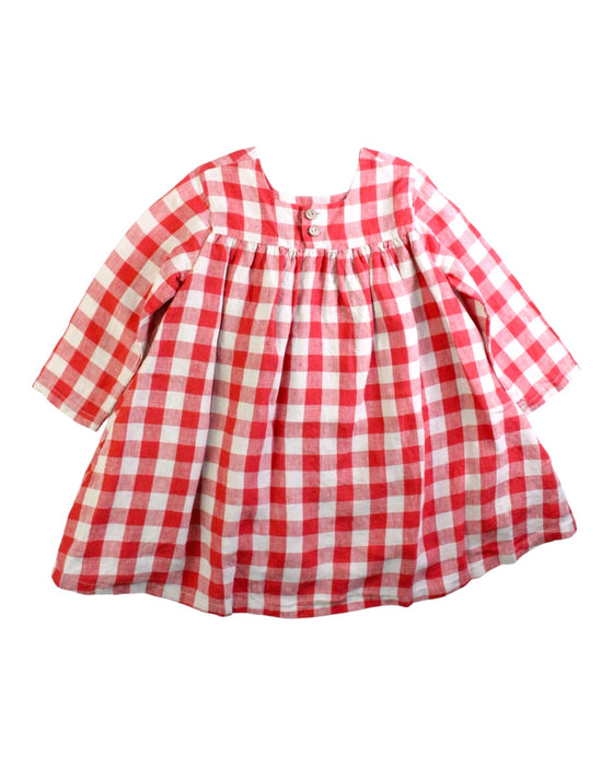A Red Long Sleeve Dresses from Happyology in size 3T for girl. (Back View)