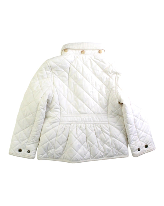 A White Puffer/Quilted Jackets from Polo Ralph Lauren in size 3T for girl. (Back View)