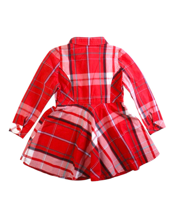 A Red Long Sleeve Dresses from Hush Puppies in size 3T for girl. (Back View)