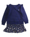 A Navy Sweater Dresses from Polo Ralph Lauren in size 3T for girl. (Front View)