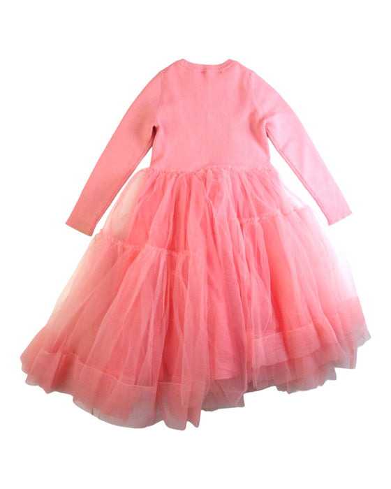 A Pink Long Sleeve Dresses from jnby by JNBY in size 3T for girl. (Back View)