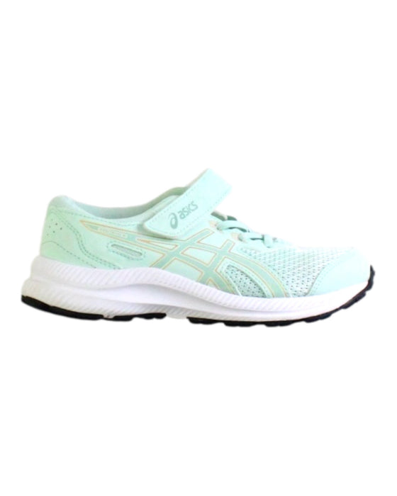 A Teal Sneakers from ASICS in size 7Y for neutral. (Front View)