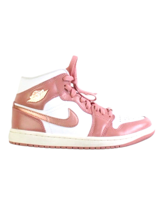 A Pink Sneakers from Air Jordan in size 11Y for girl. (Front View)