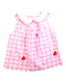 A Pink Sleeveless Tops from Jacadi in size 6T for girl. (Front View)