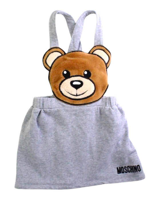 A Grey Overall Dresses from Moschino in size 2T for girl. (Front View)