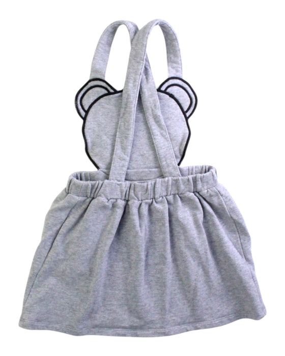 A Grey Overall Dresses from Moschino in size 2T for girl. (Back View)