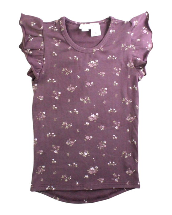 A Purple Short Sleeve Tops from Jamie Kay in size 6T for girl. (Front View)