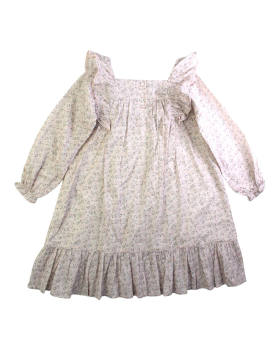 A Ivory Long Sleeve Dresses from Jamie Kay in size 6T for girl. (Back View)