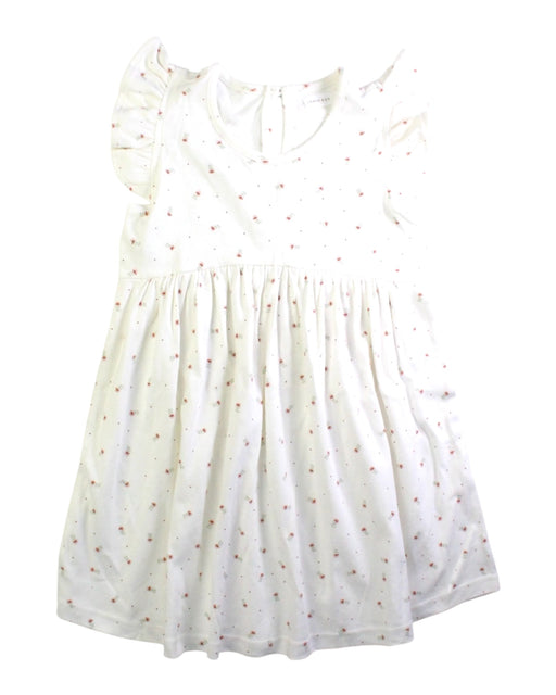 A White Sleeveless Dresses from Jamie Kay in size 5T for girl. (Front View)