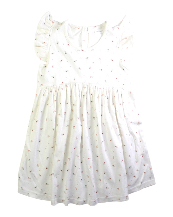 A White Sleeveless Dresses from Jamie Kay in size 5T for girl. (Front View)