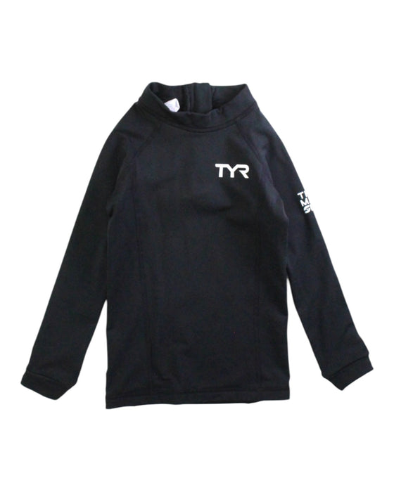 A Black Rash Guards from TYR in size 2T for neutral. (Front View)