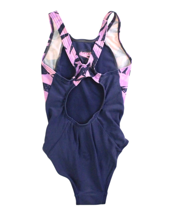 A Navy Swimsuits from Speedo in size 5T for girl. (Back View)
