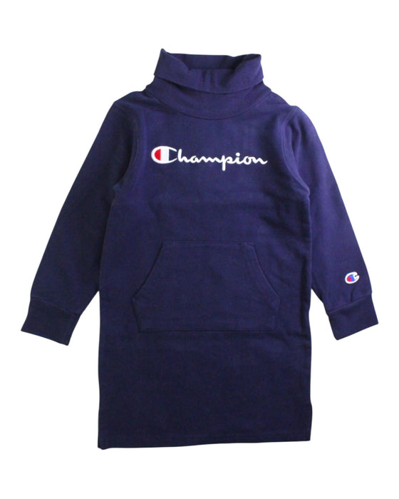 A Navy Sweater Dresses from Champion in size 5T for girl. (Front View)