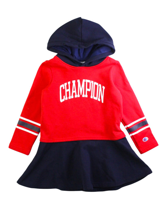 A Red Long Sleeve Dresses from Champion in size 5T for girl. (Front View)