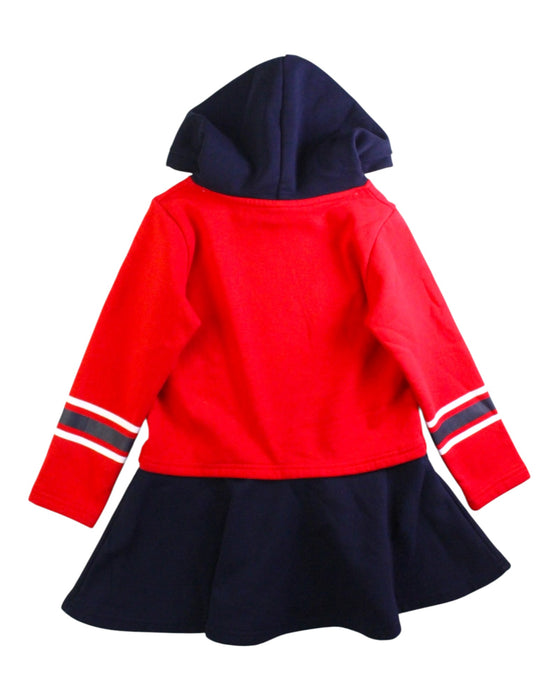 A Red Long Sleeve Dresses from Champion in size 5T for girl. (Back View)